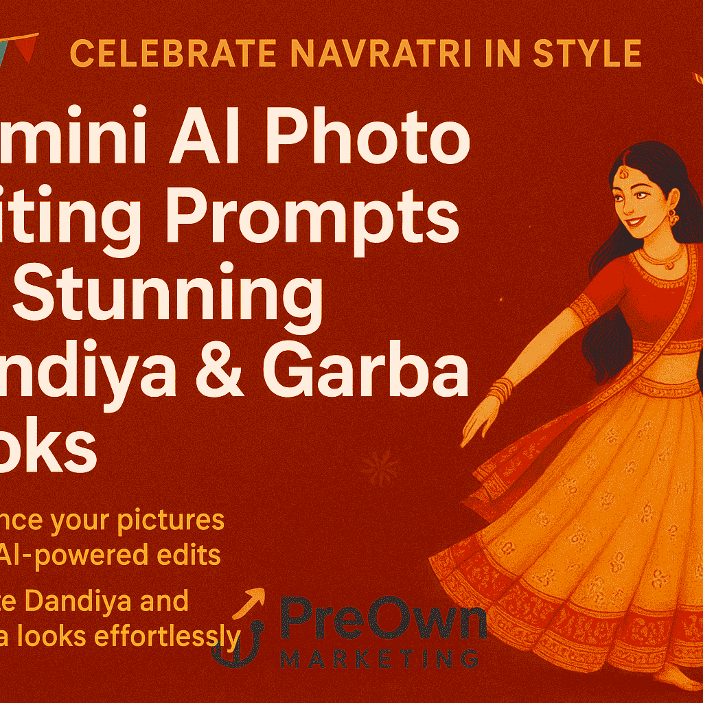 Celebrate Navratri in Style: Gemini AI Photo Editing Prompts for Dandiya & Garba Looks
