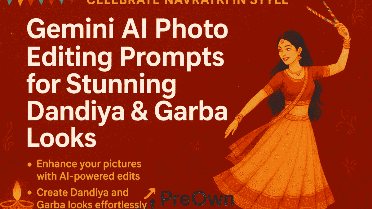 Celebrate Navratri in Style: Gemini AI Photo Editing Prompts for Dandiya & Garba Looks
