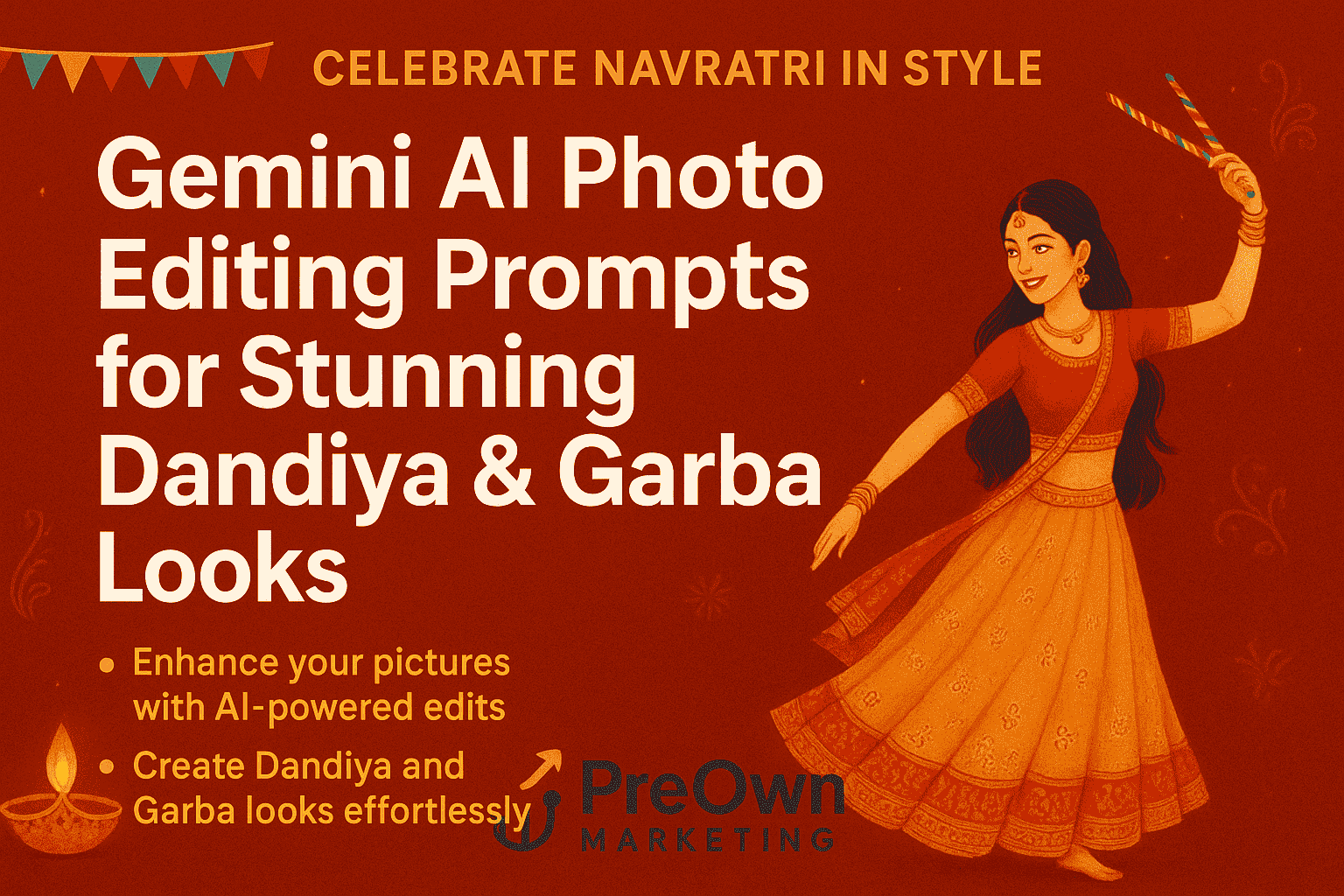 Gemini AI Photo Editing Prompts for Dandiya & Garba Looks